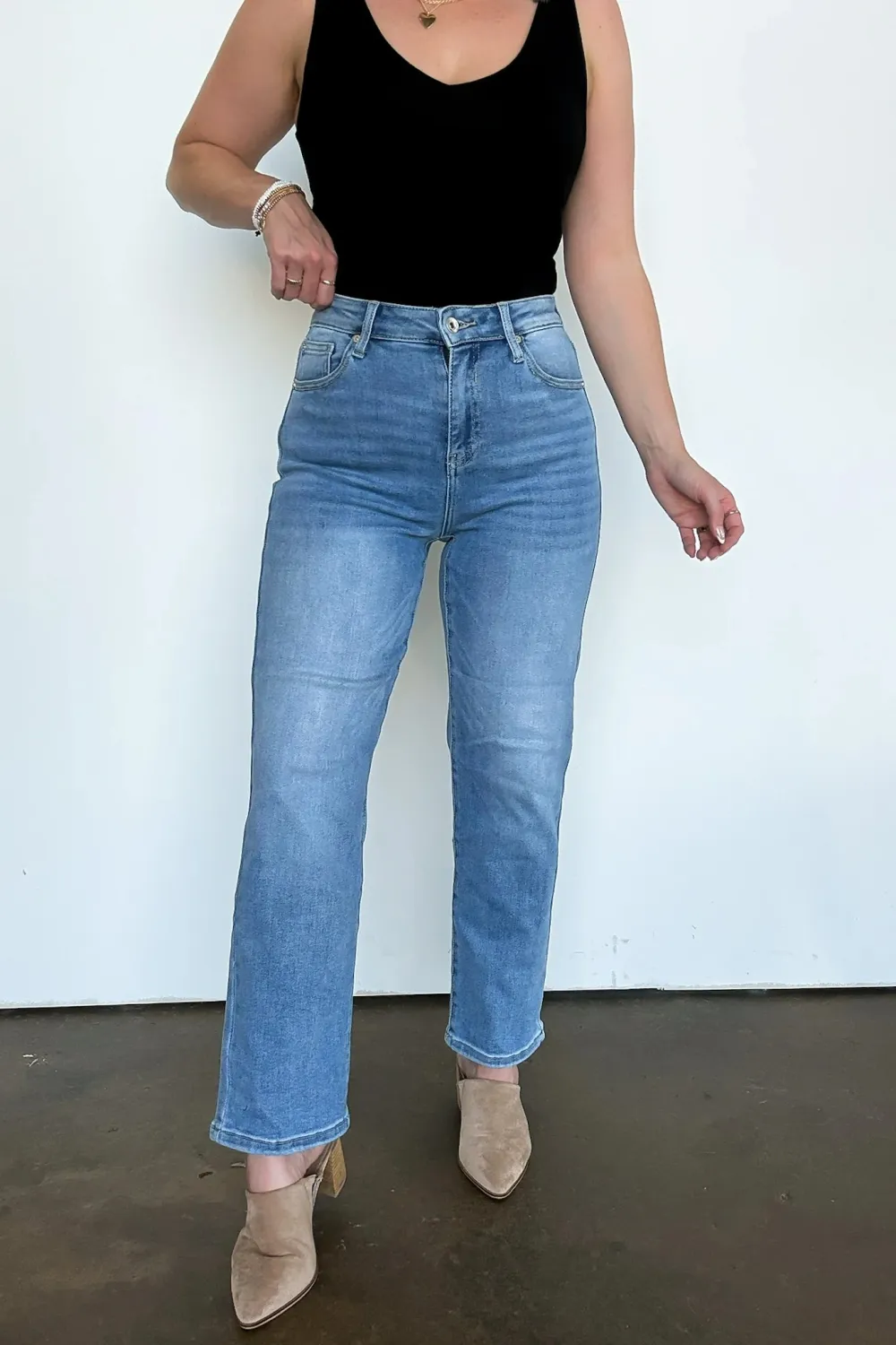 Shailene High Rise Relaxed Straight Mom Jeans