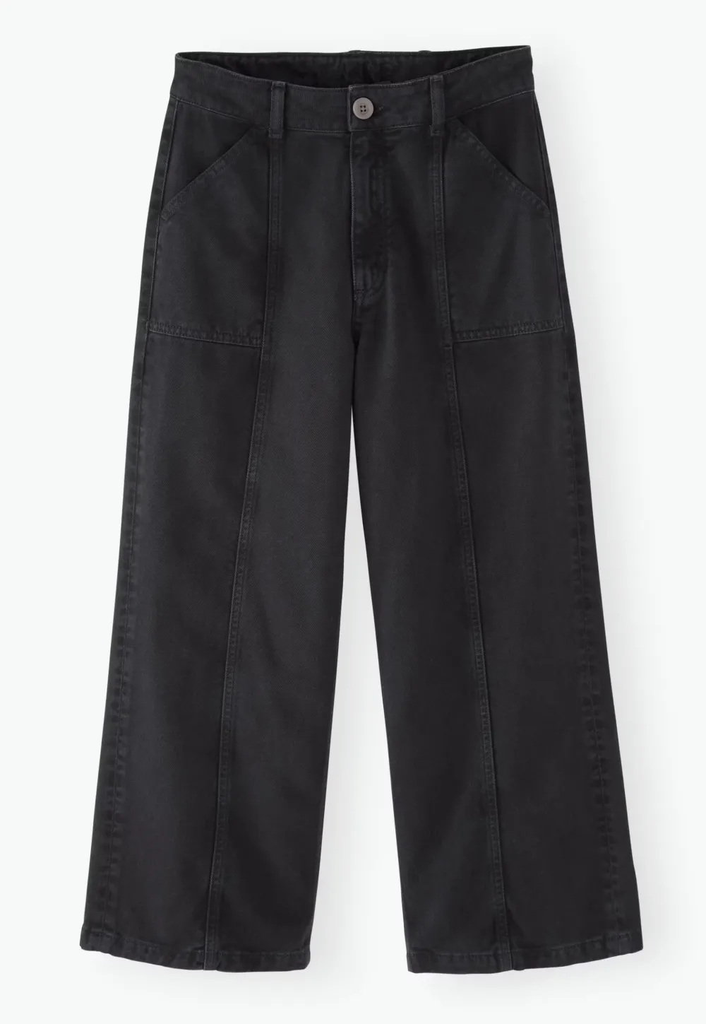 Wide-leg trousers
Cotton twill