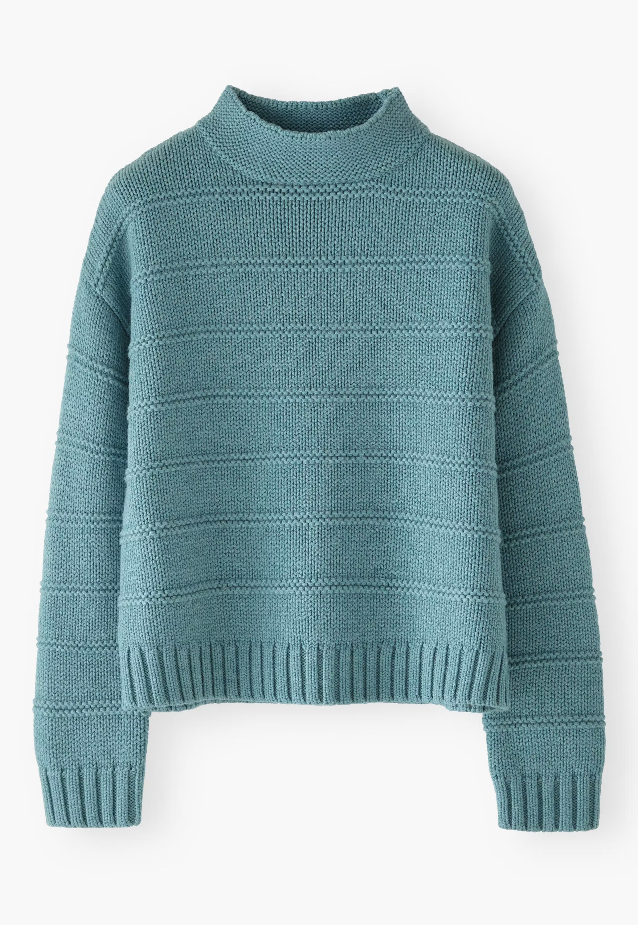 Stripe-stitch sweater
Wool & organic cotton