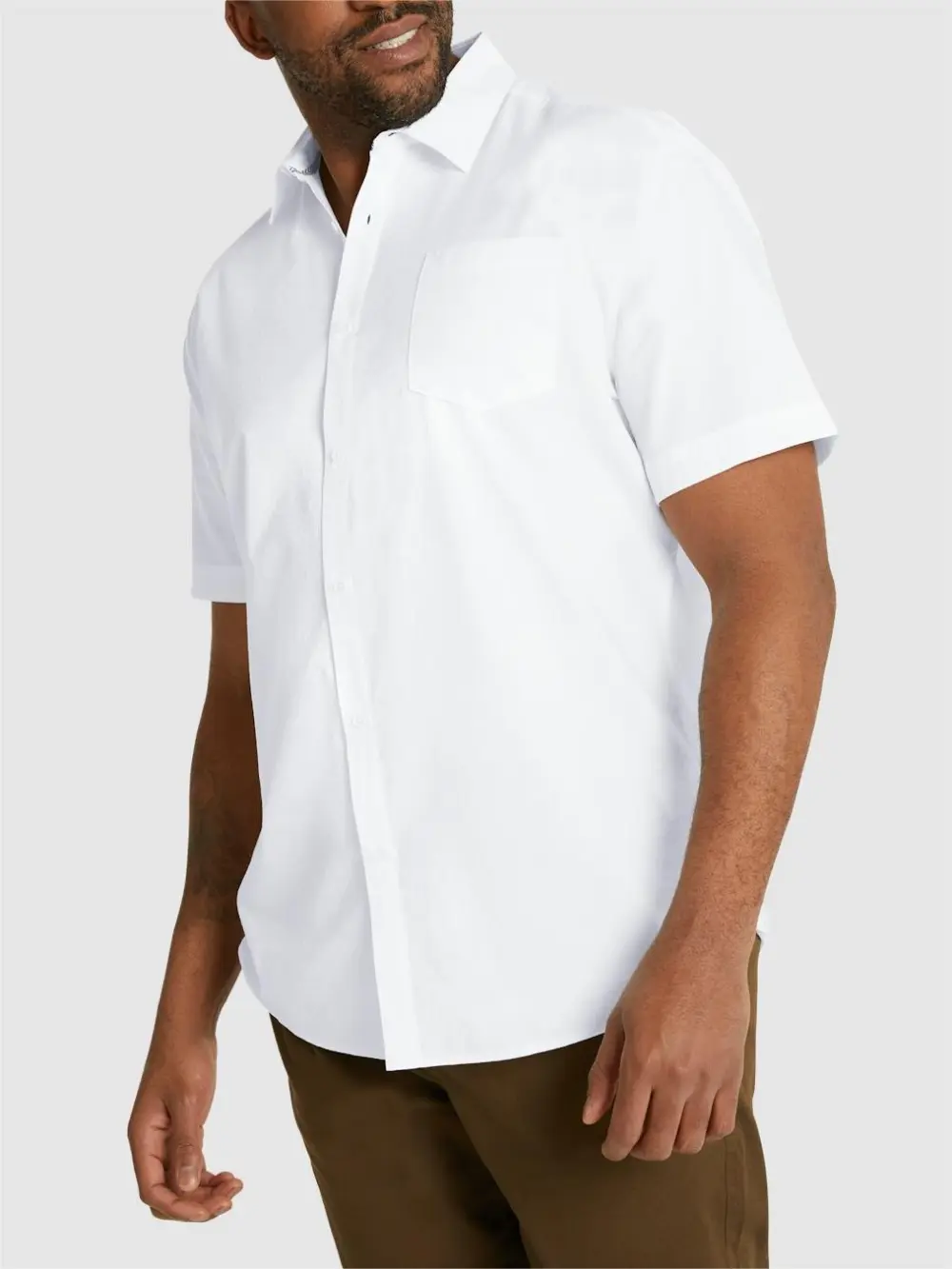 WHITE HUGO TEXTURED SHIRT