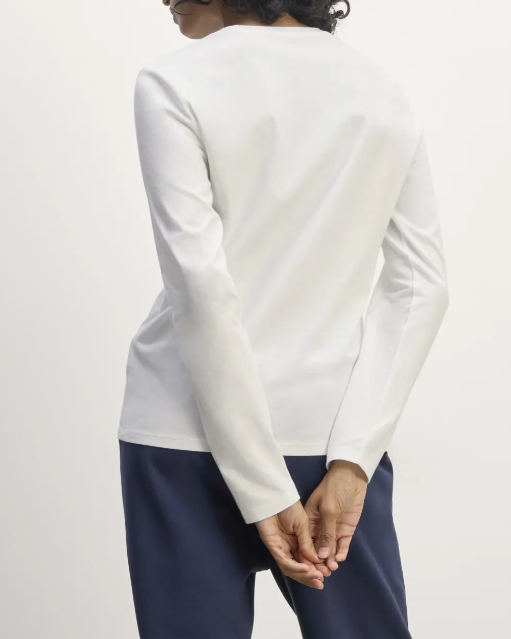 The Slim Long-Sleeve Crew in Essential Cotton