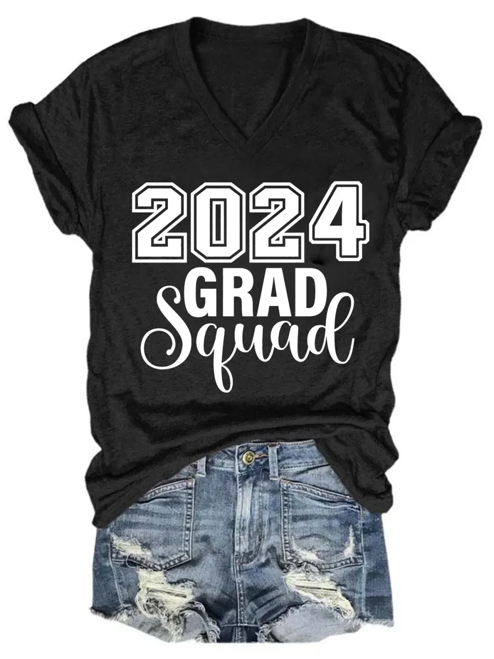 2025 Grad Squad V Neck T-Shirt