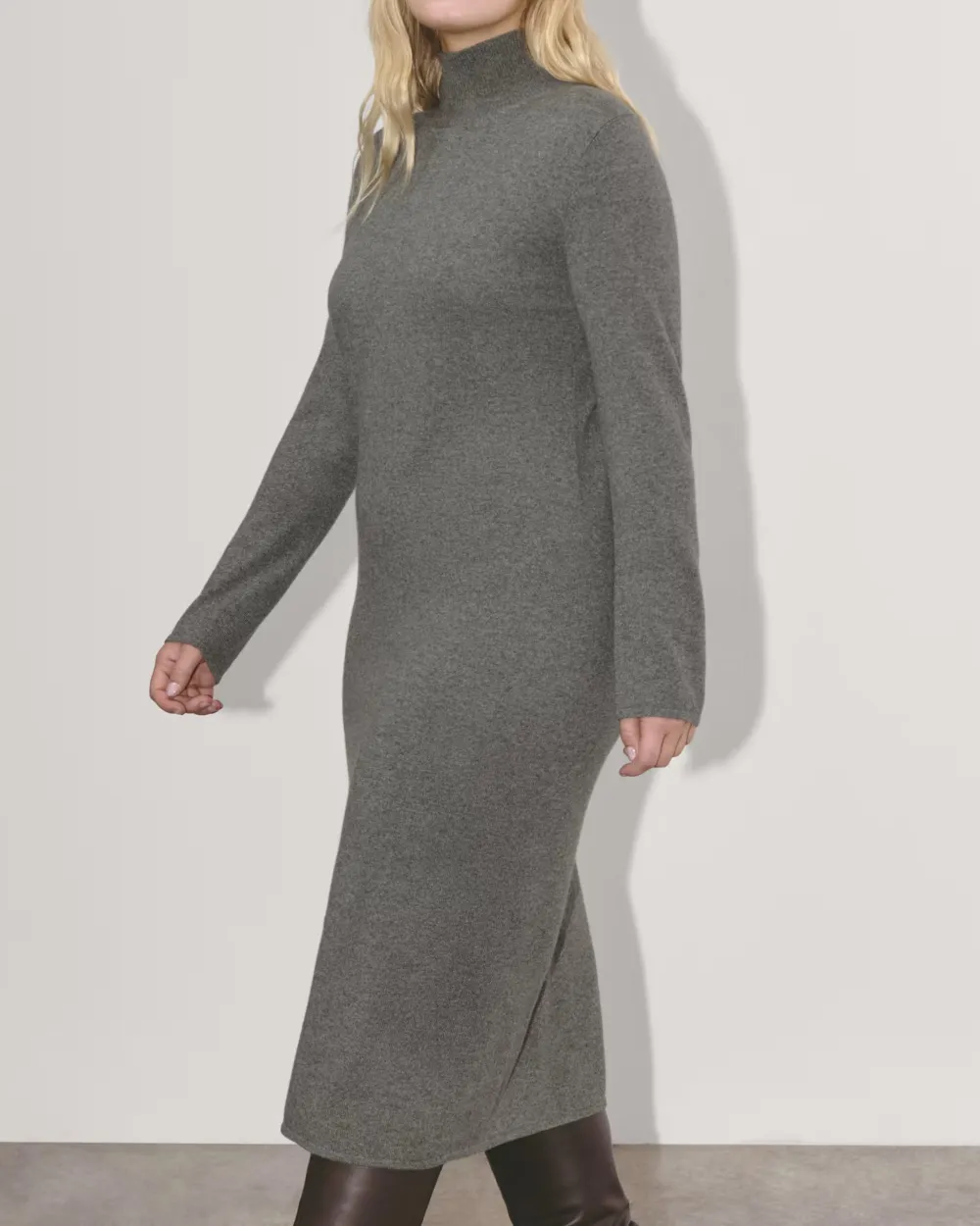 The Turtleneck Sweater Dress in Cashmere