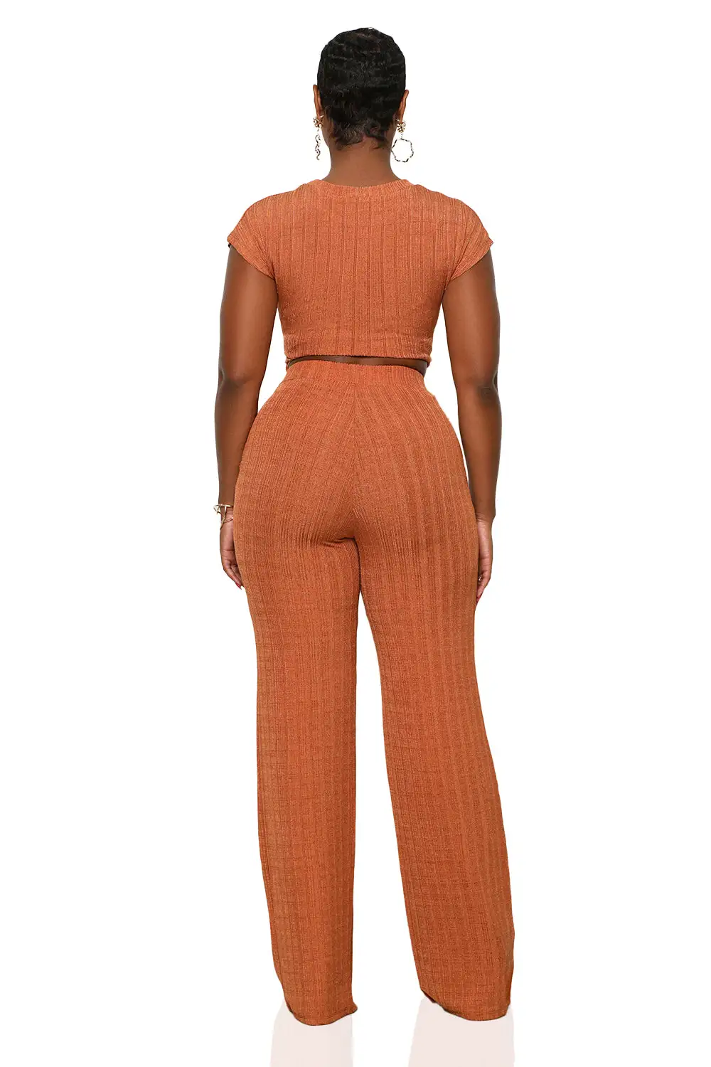 Everyday Casual Pants Set (Rust)