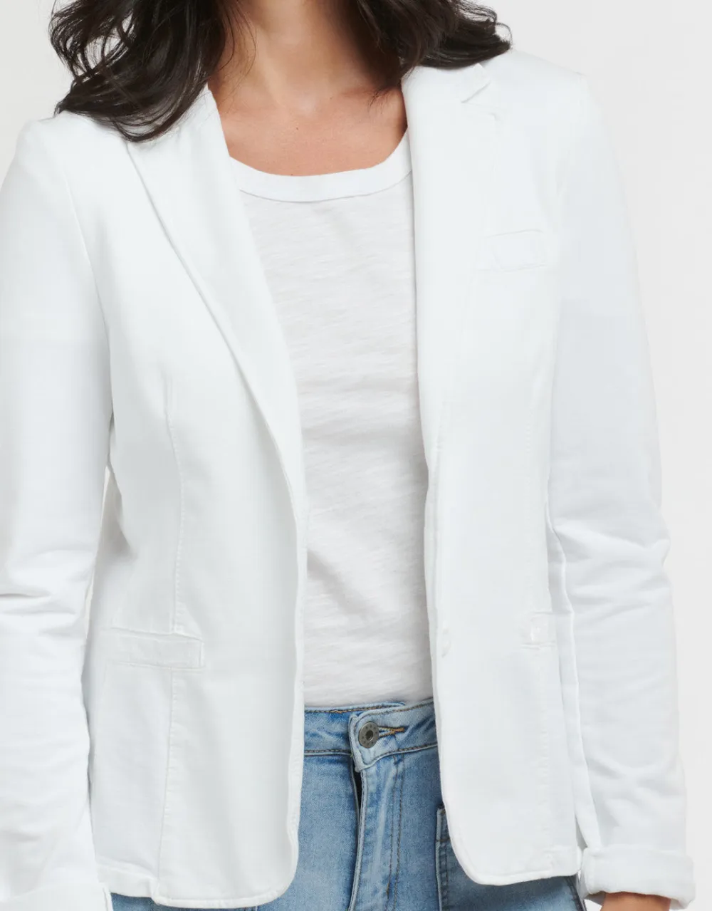 Maha Sequin Blazer - White