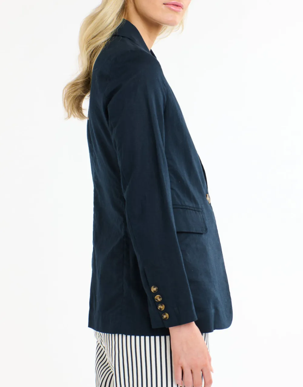 Portofino Linen Blazer - Navy