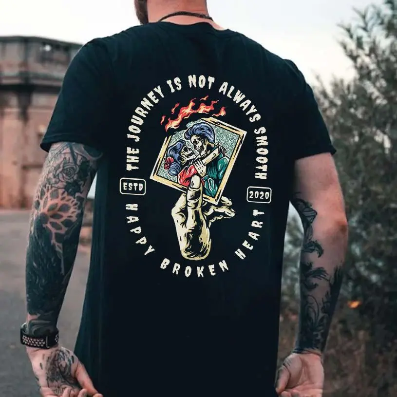 The Journey Is Not Always Smooth Printed Men's T-shirt
