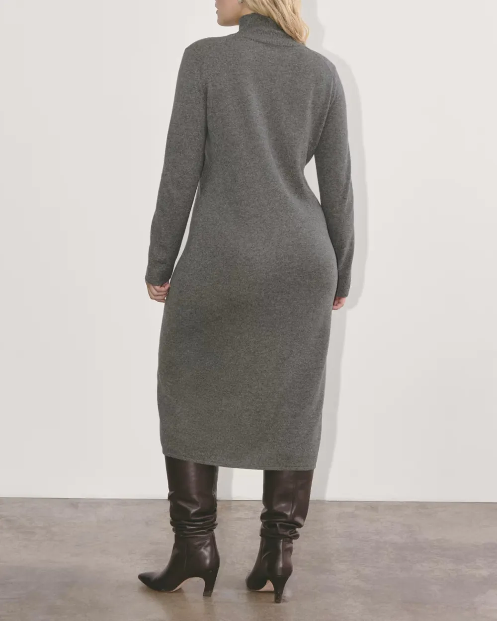 The Turtleneck Sweater Dress in Cashmere