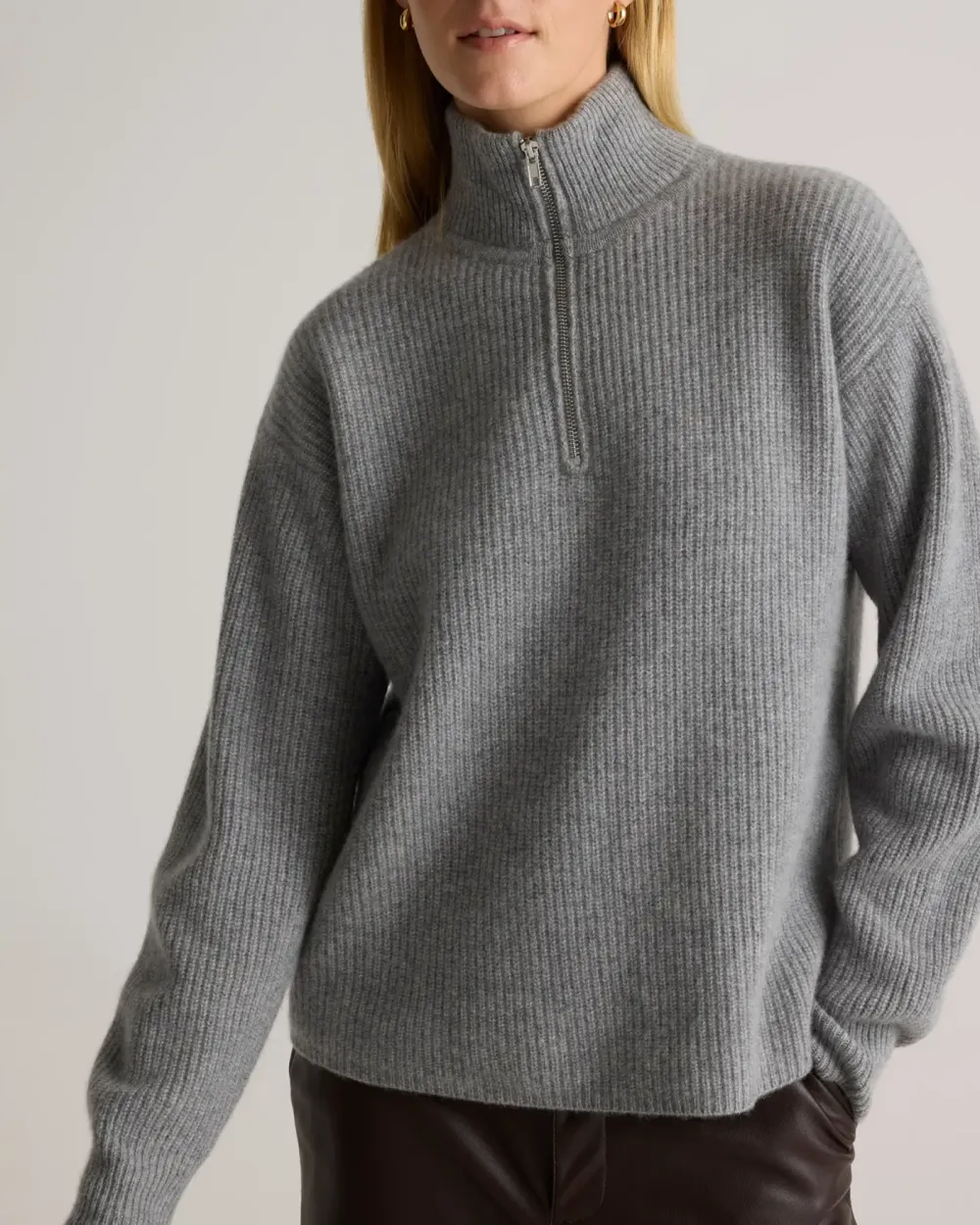 Thick Fisherman Quarter Zip Sweater