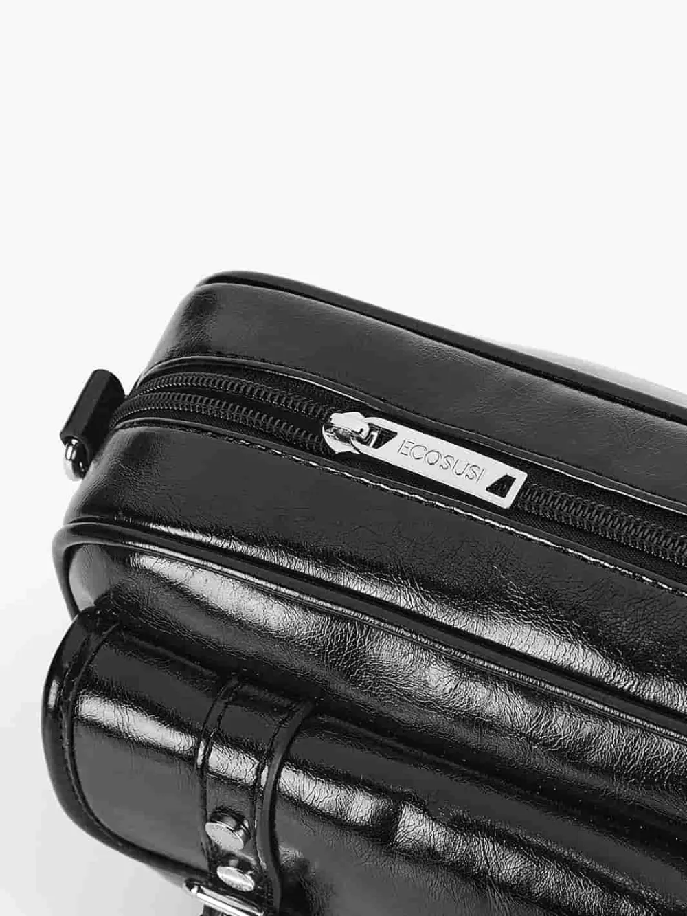 Mia Wide Strap Vegan Leather Crossbody Bag