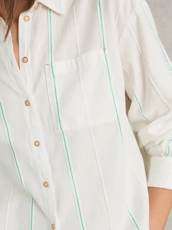 Longline Laurel Cotton Shirt