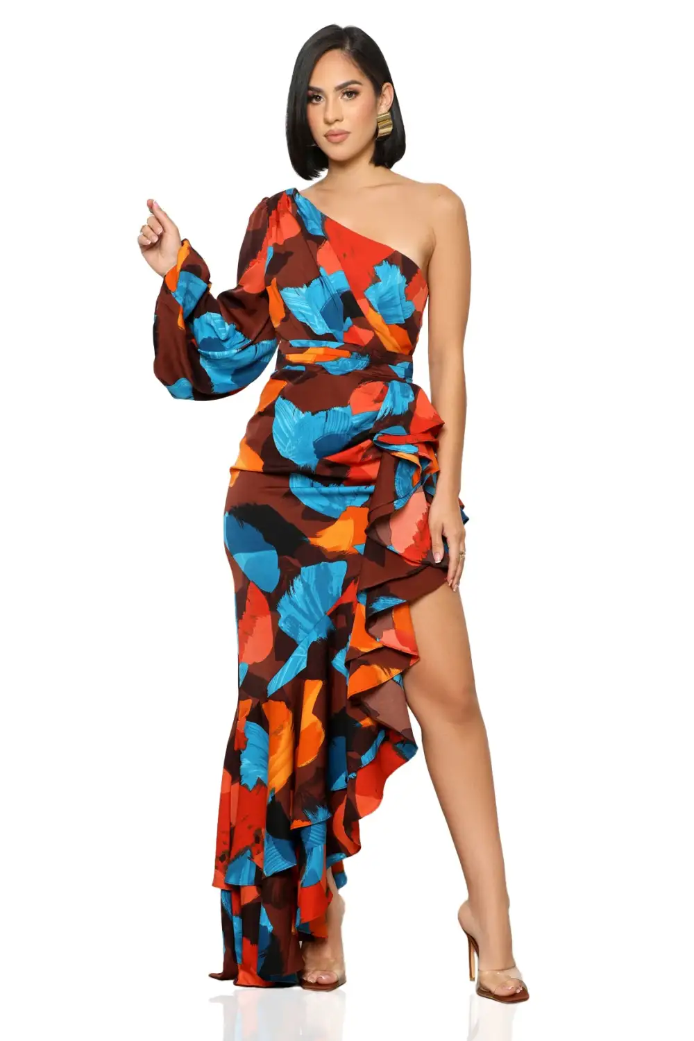 Tango Groove One Shoulder Dress-FINAL SALE