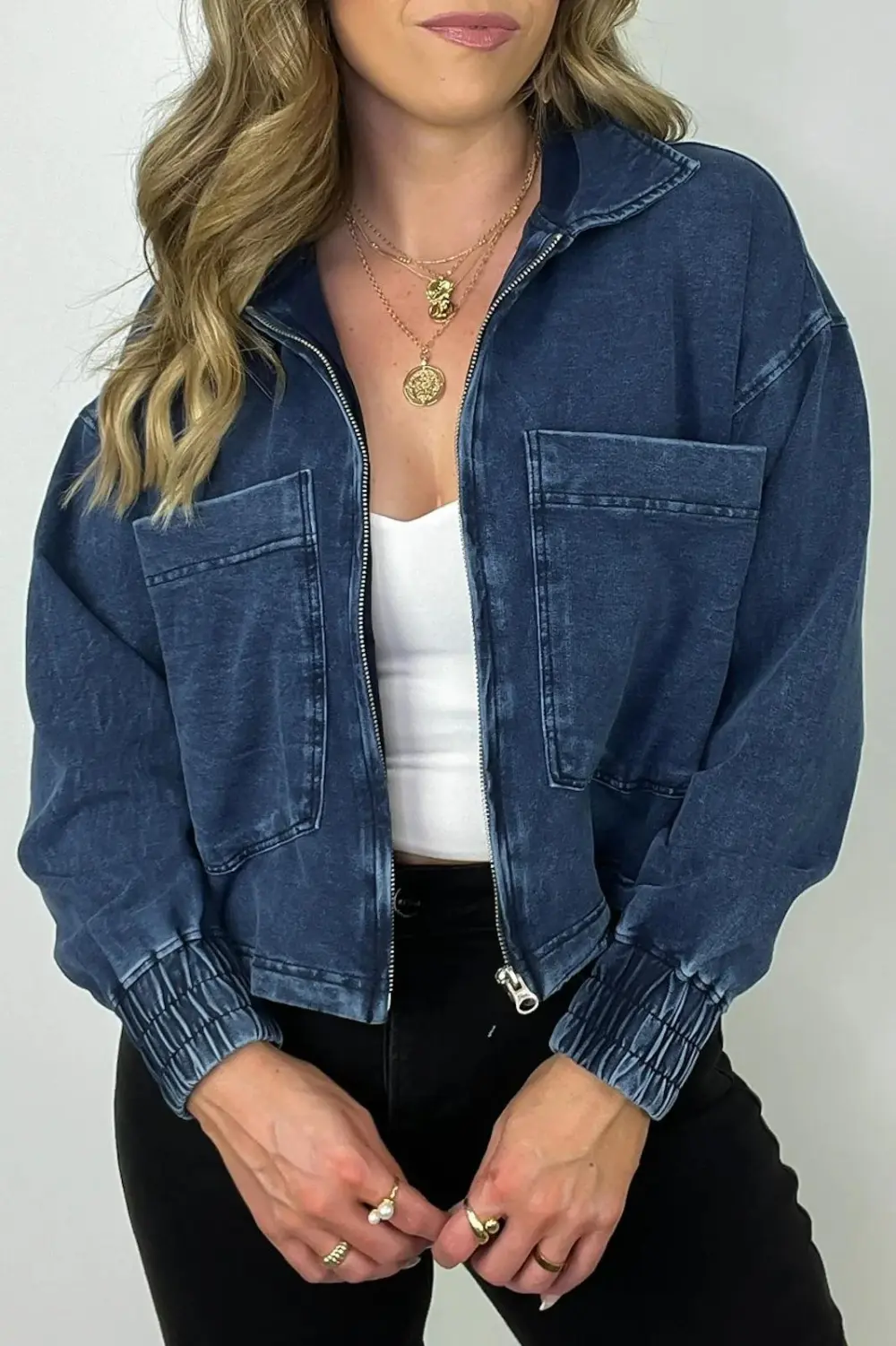 Mineral Wash Boxy Denim Jacket