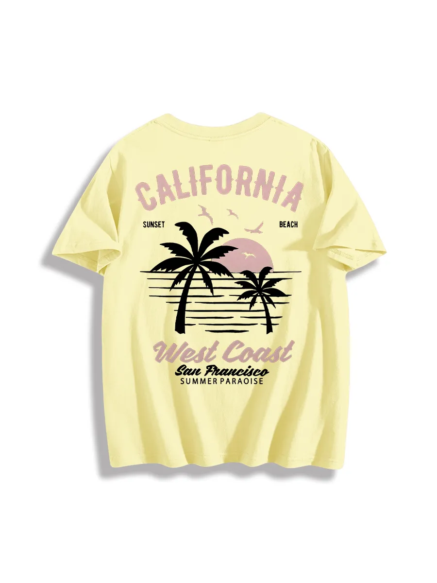 Summer Paradise Sunset Surf Beach Tee