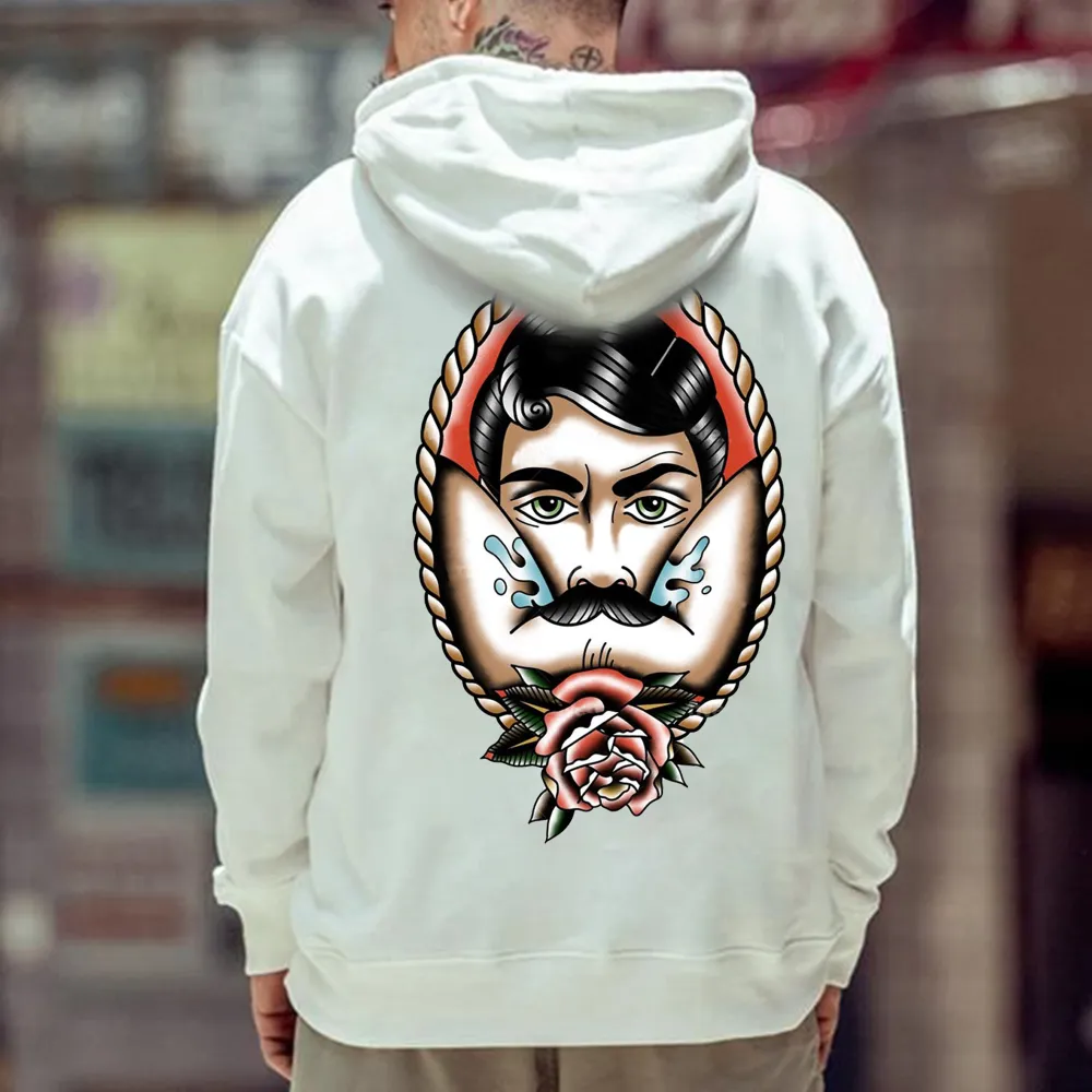 Vintage Rose Print Men's Hoodie
