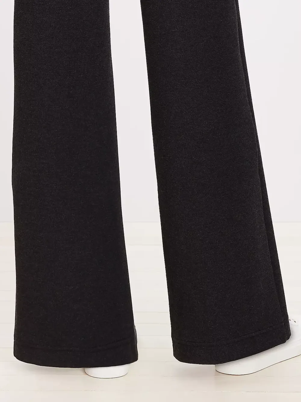 Heathered Ponte Wide Leg Pants