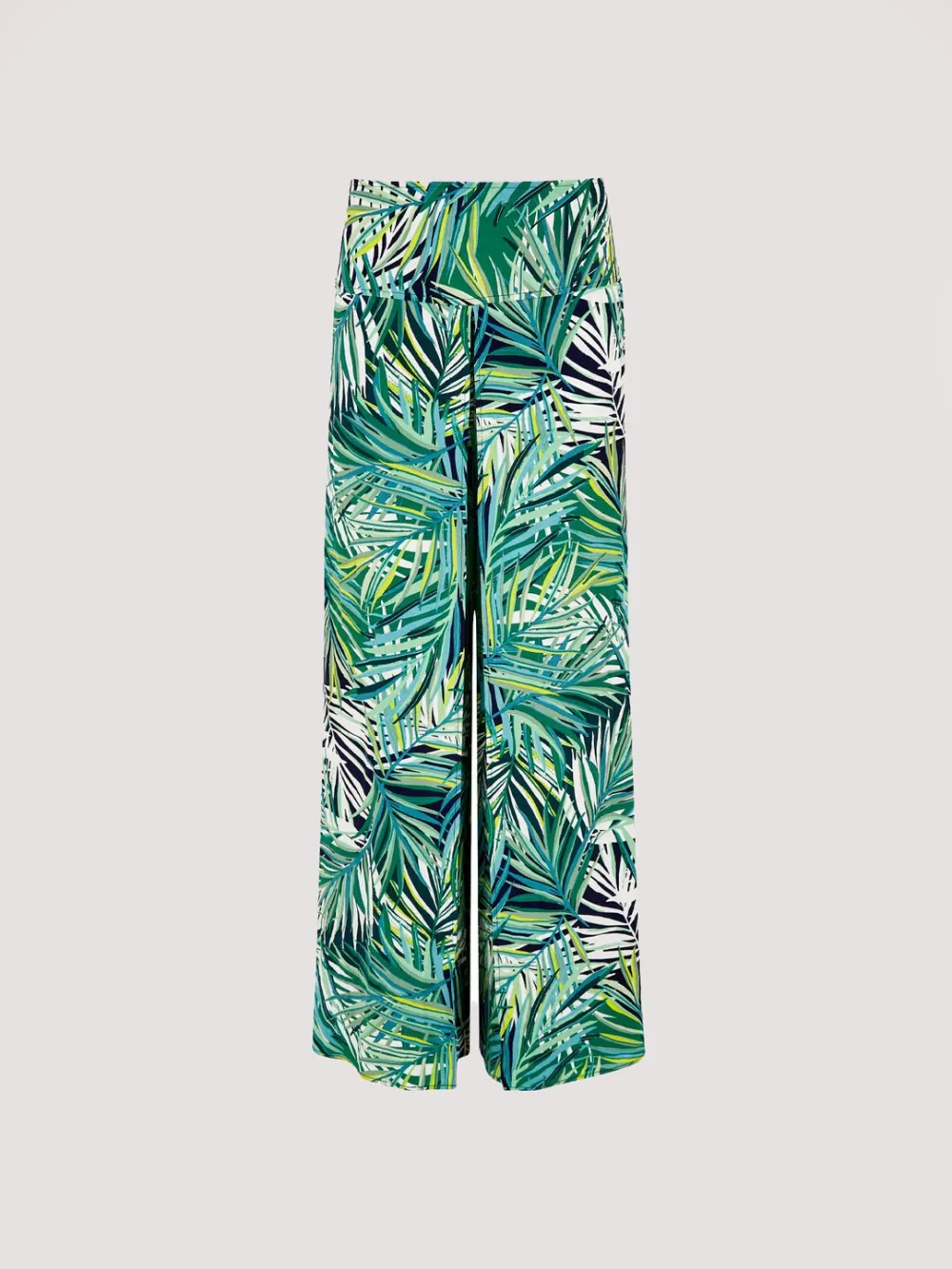 Palm Print Wrap Trousers