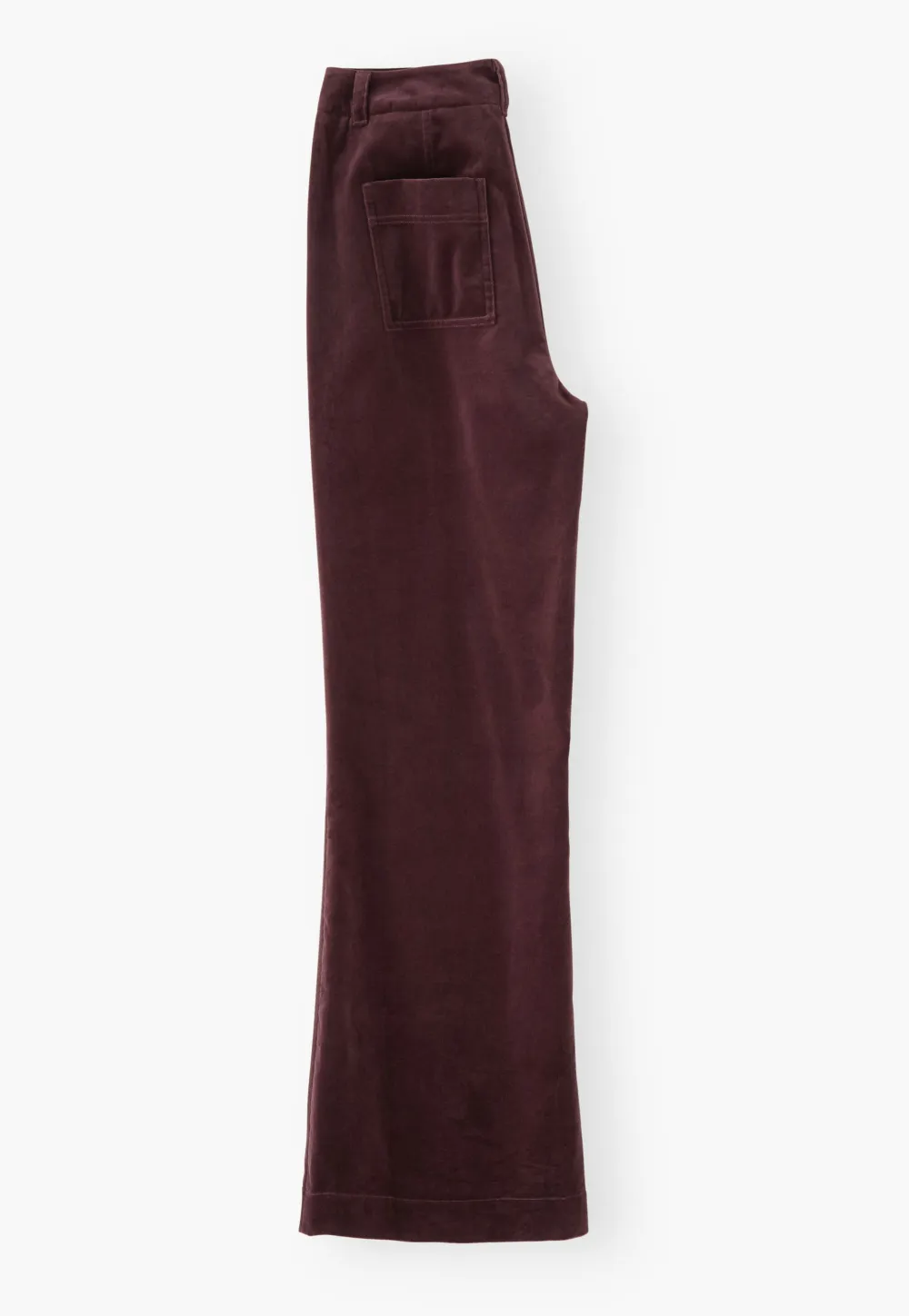 Velvet wide-leg trousers
Cotton velvet