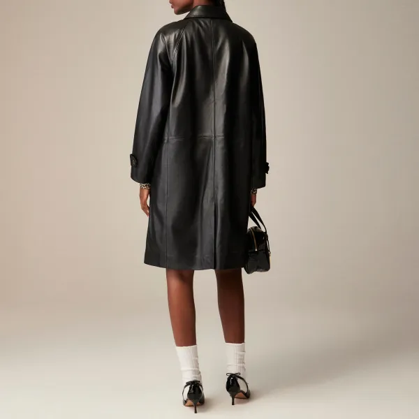 Collection trench coat in leather