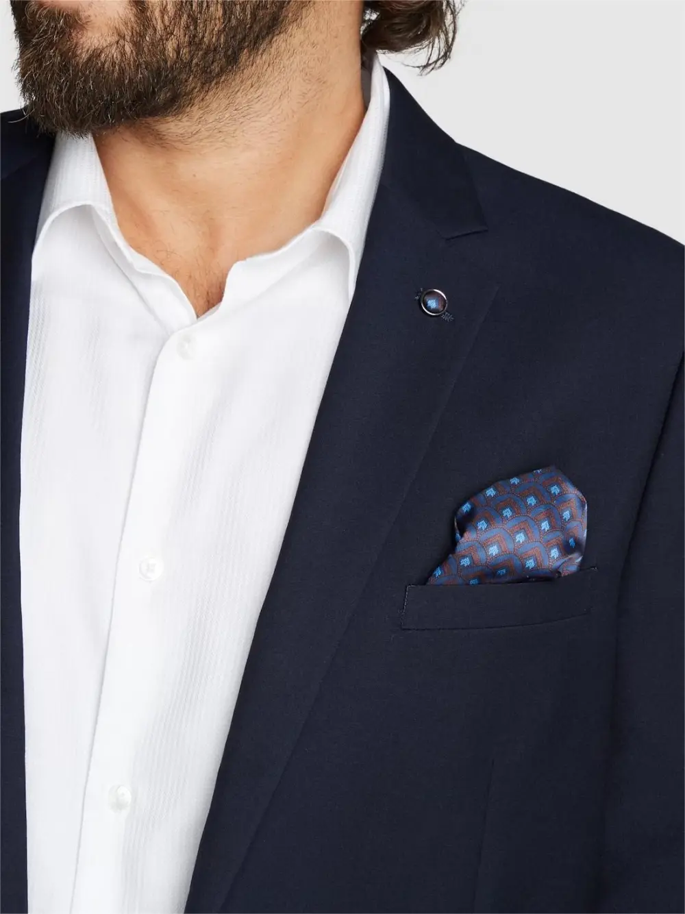 NAVY RAYMOND 2B SUIT JACKET