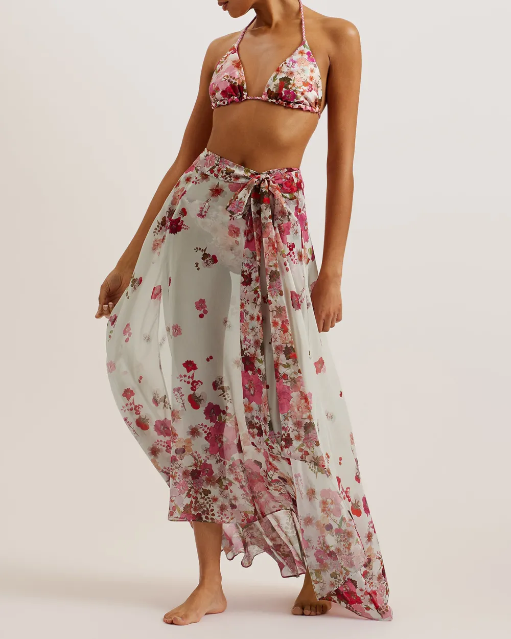 Danisee Beach To Bar Midi Skirt Cover Up Pink