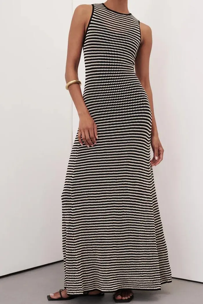 NATE BLACK SLEEVELESS MAXI DRESS