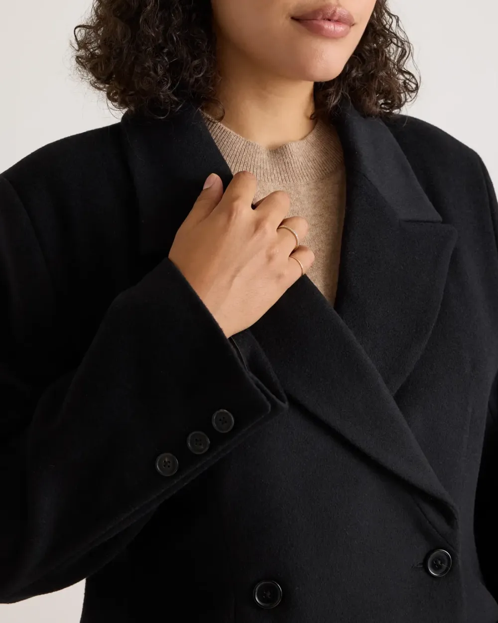 Slight Stretch Italian Wool Tailored Coat