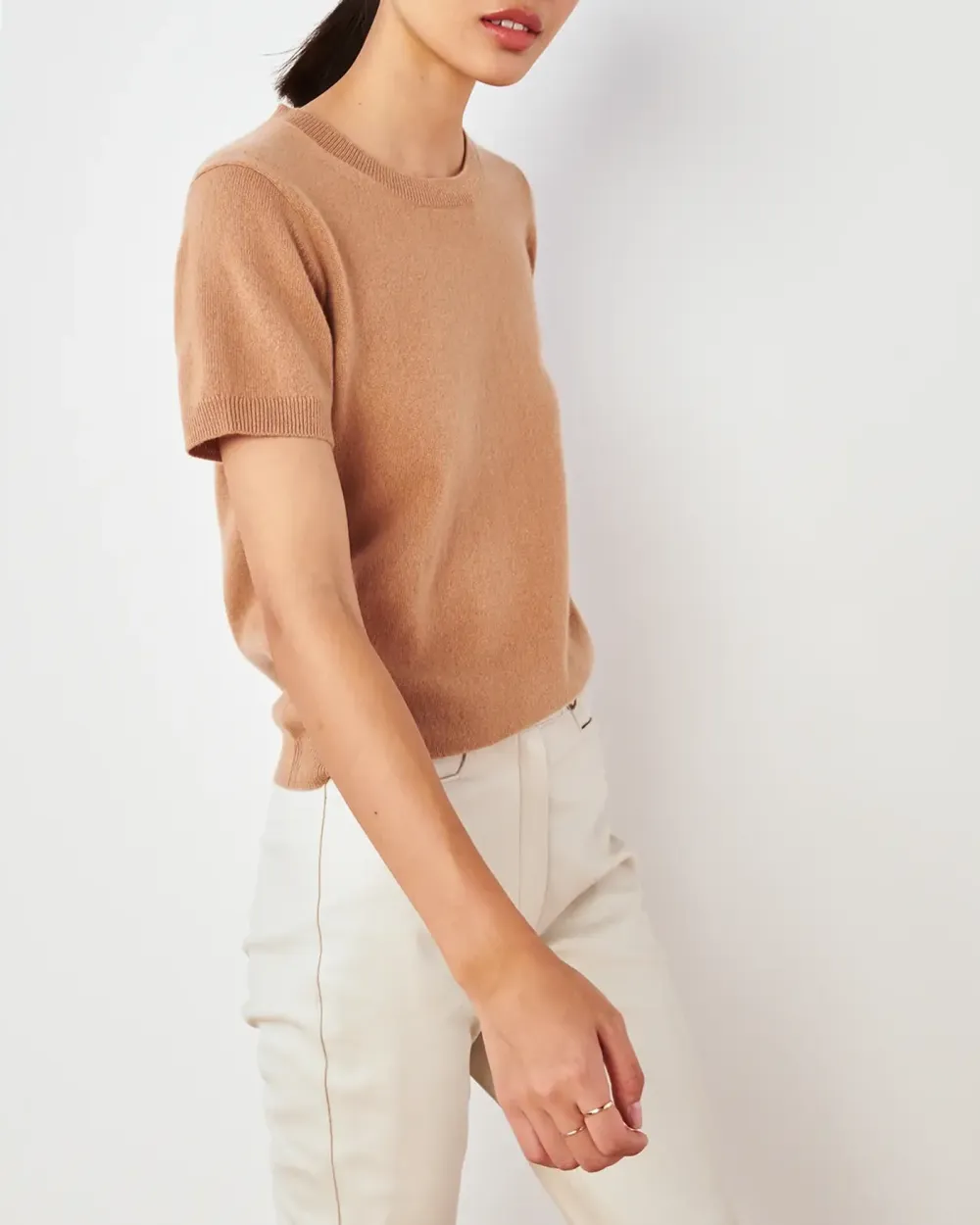 Short Sleeve Cashmere Tee