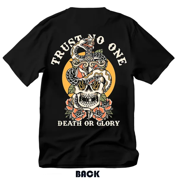 Trust No One Death Or Glory Printed Men's T-shirt