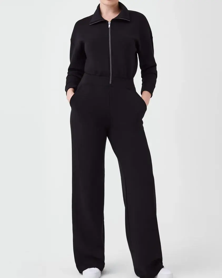 Long Sleeve Wide Leg Jumpsuit