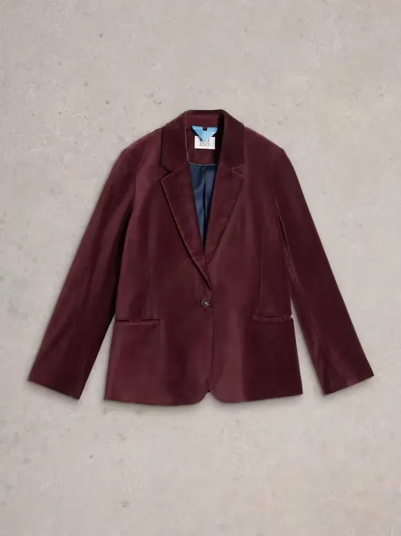 Organic Cotton Evelyn Velvet Blazer