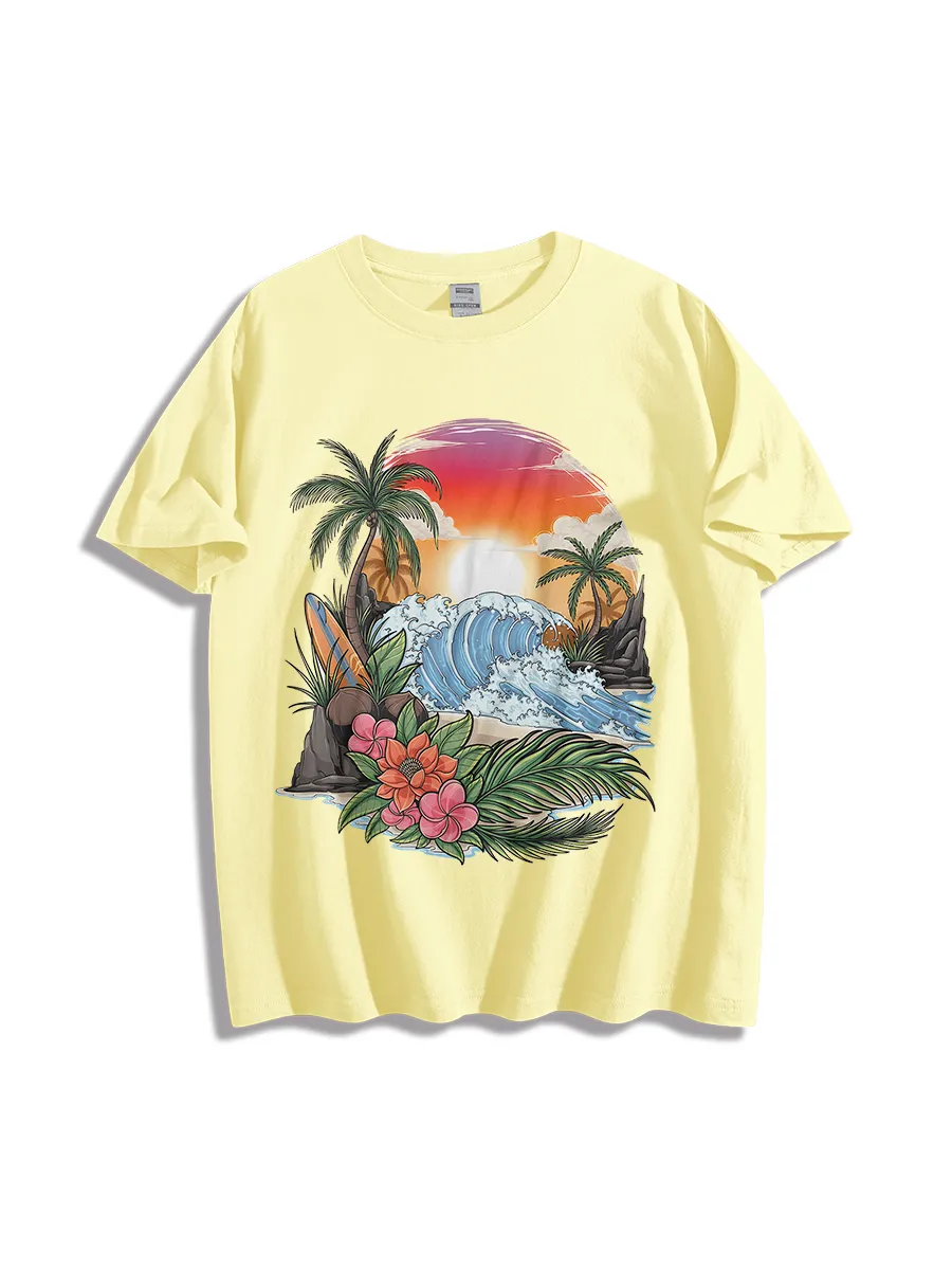 Hawaii Beach Pattern T-Shirt