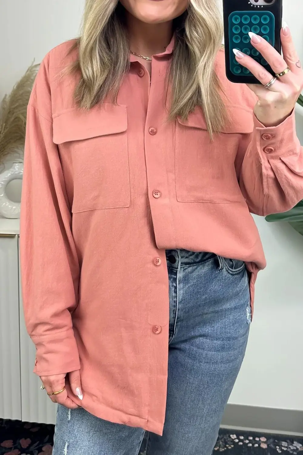 Oversized Button Down Shacket