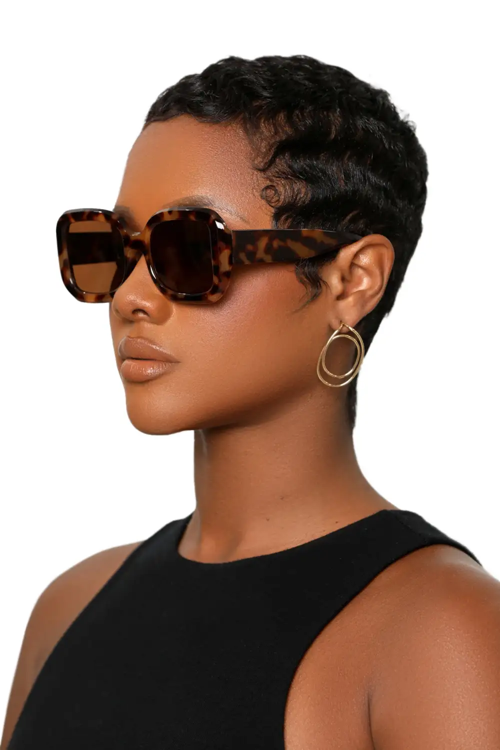 Luxe Lens Square Shades (Tortoise)