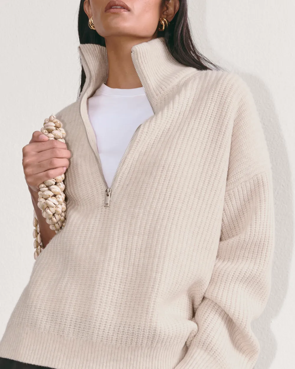 The Half-Zip Sweater in Luxe Merino