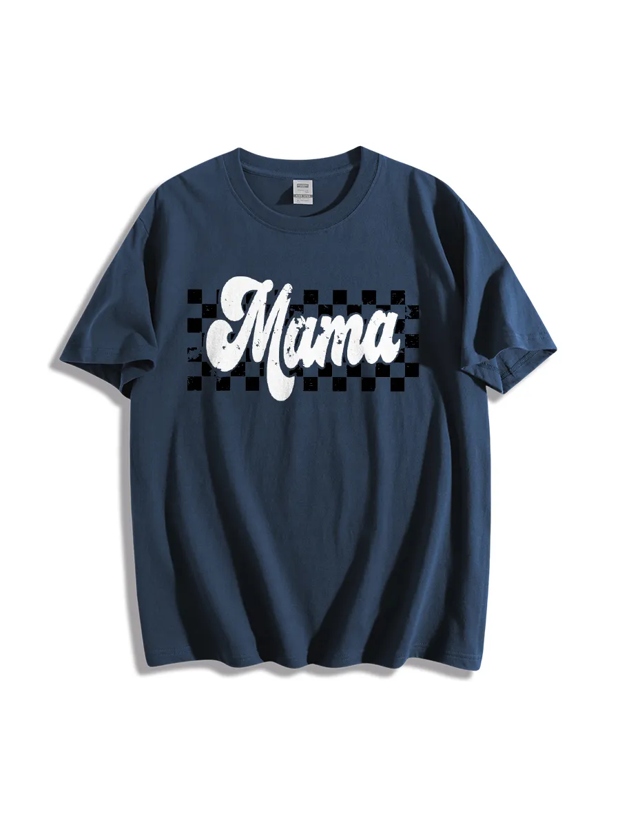 Retro Checkered Mama Tee