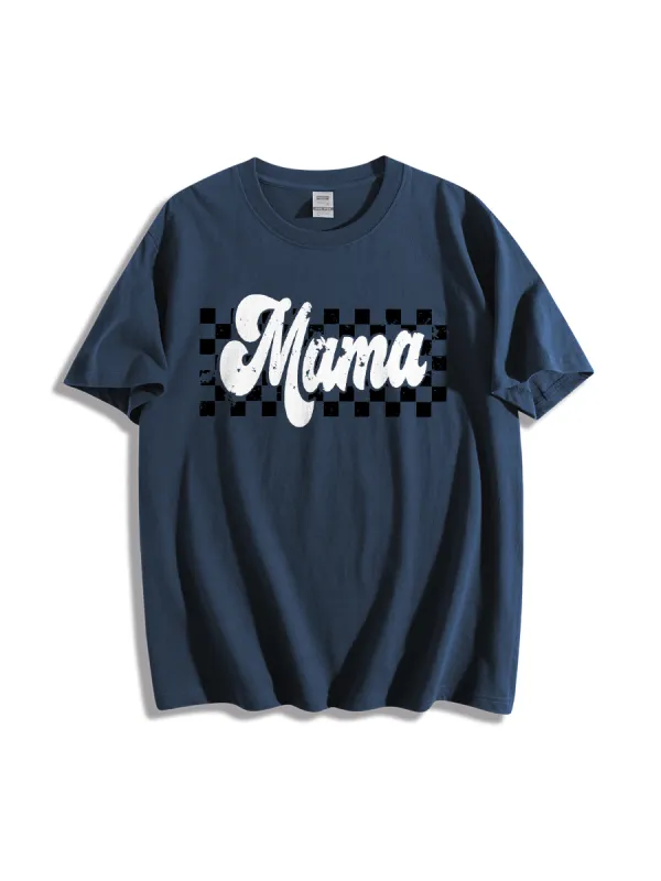 Retro Checkered Mama Tee
