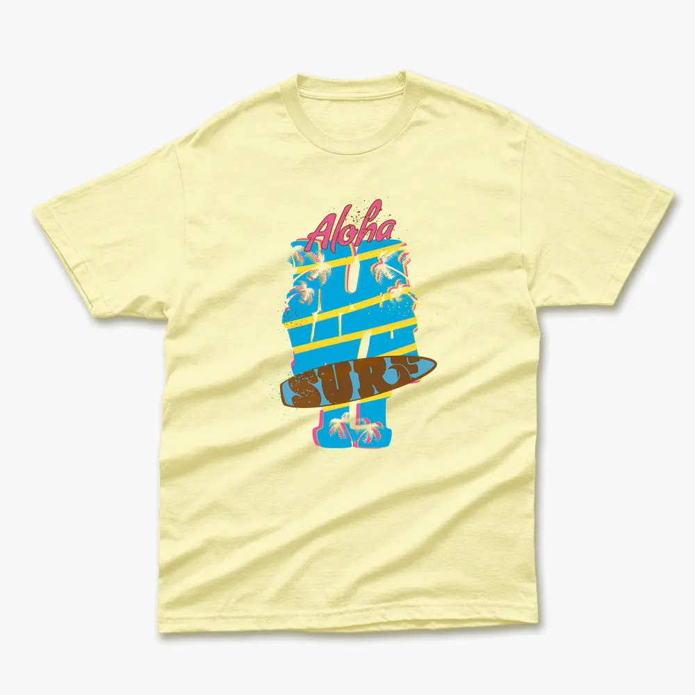 Retro Summer Aloha Surf Printed T-Shirt