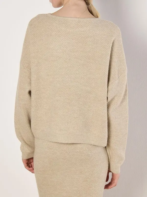 Waffle Knit Batwing Jumper