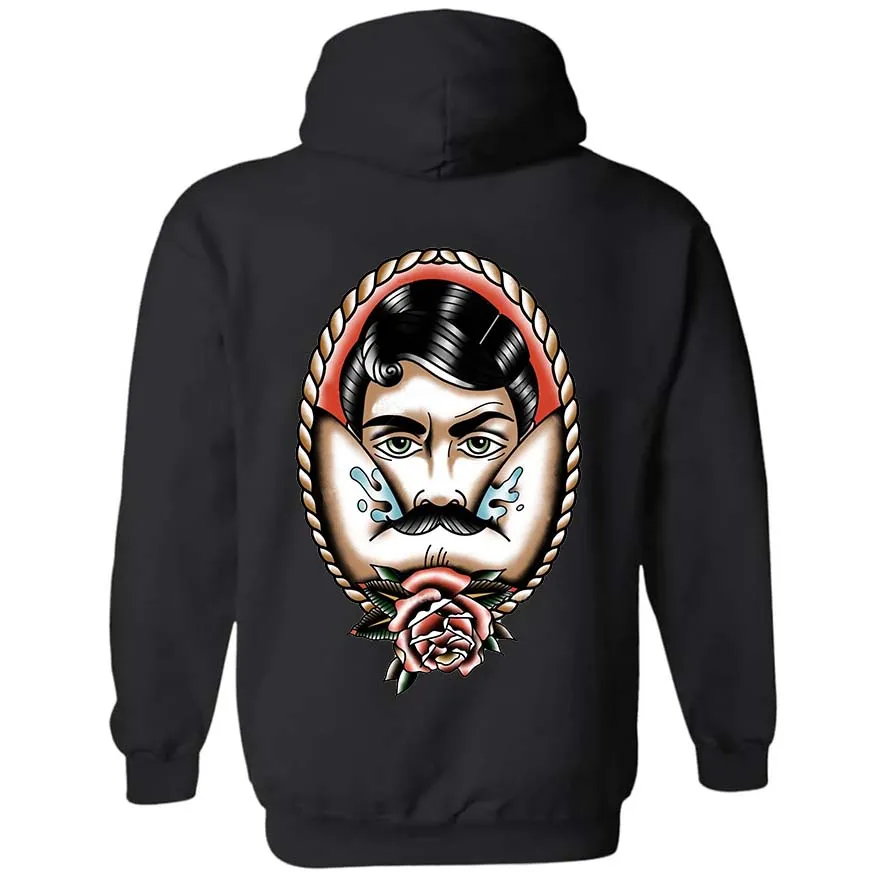 Vintage Rose Print Men's Hoodie
