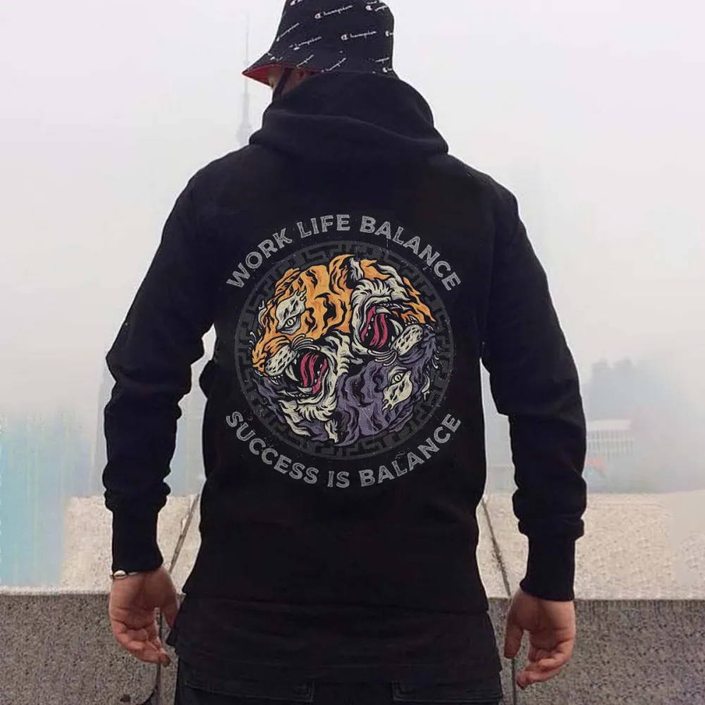 Success Is Balance Printed Men's Hoodie