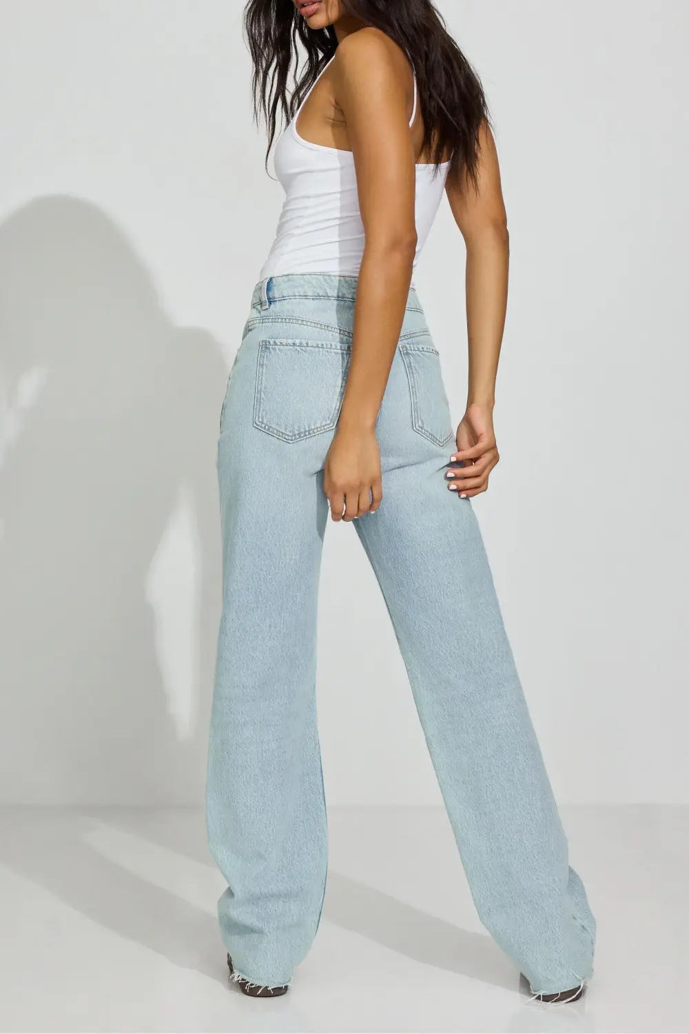 Retro Straight Light Blue Jeans