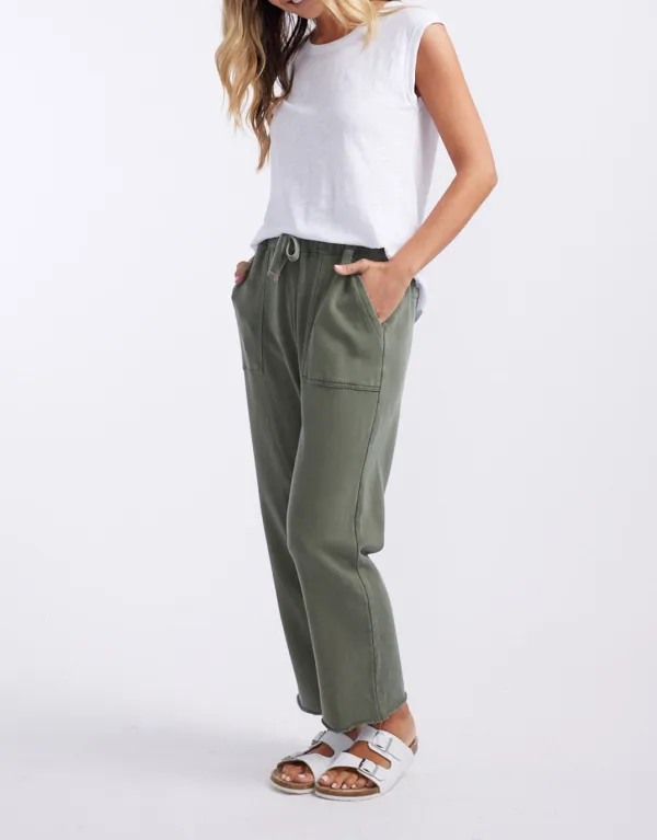 Raw Edge Lounge Pant - Washed Khaki