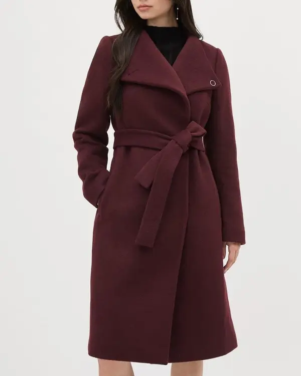 Classic Wool Coat With Removable Belt