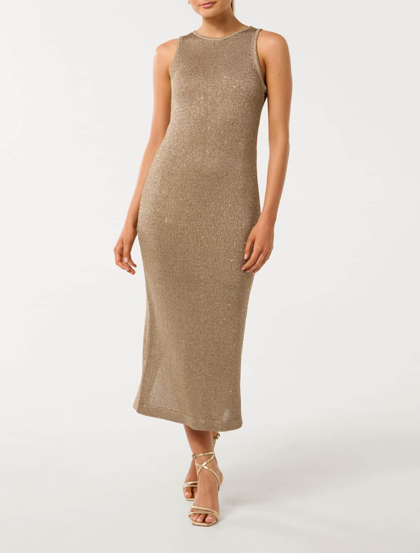 Rio Sequin Metallic Knit Dress