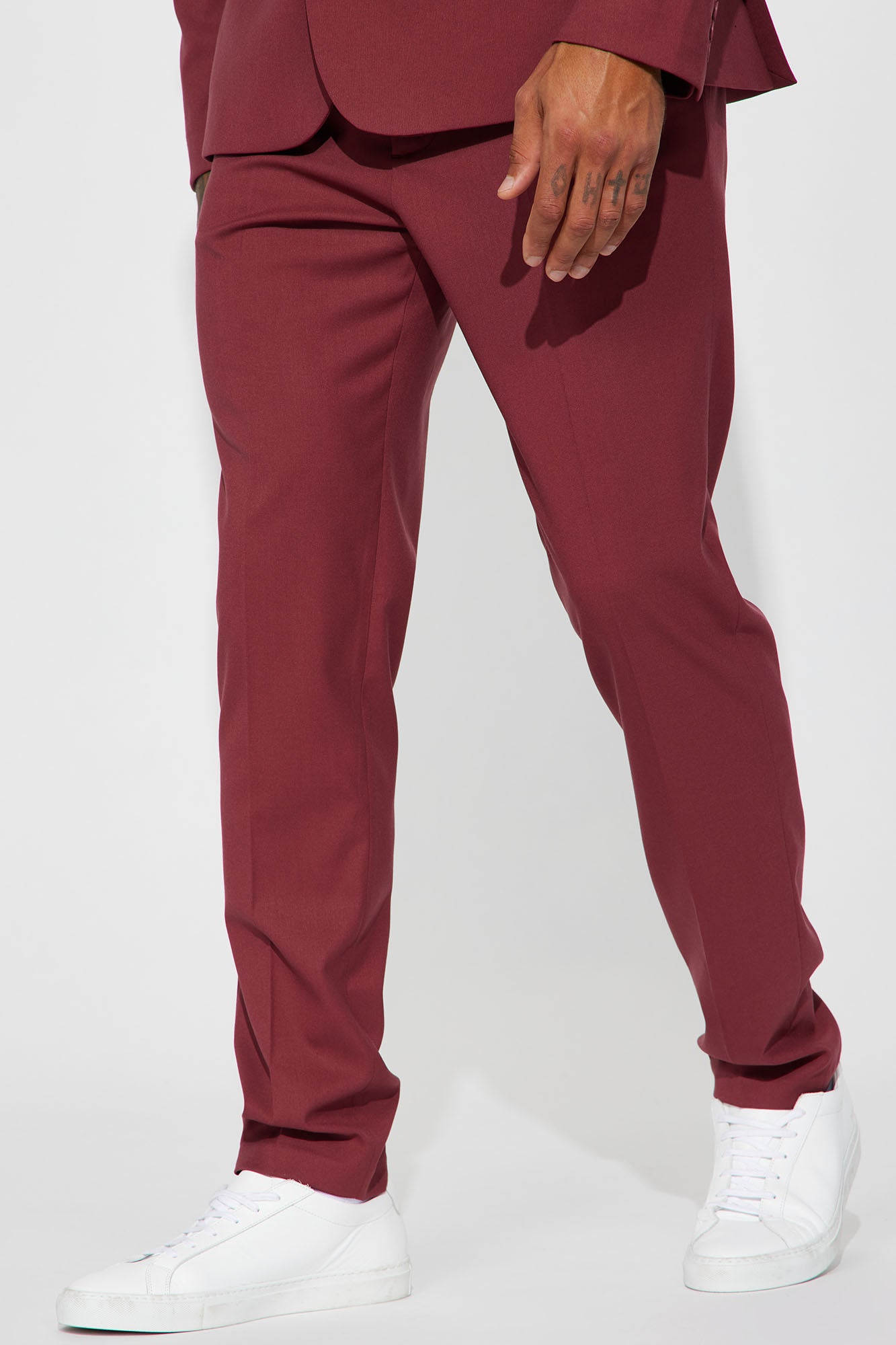 Slim Fit Slim Trouser - Burgundy