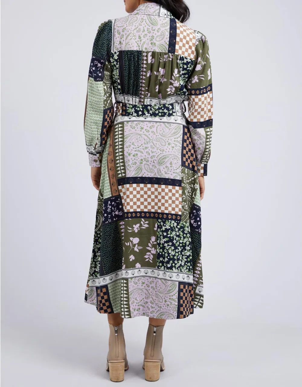 Vetiver Patchwork Dress - Patchwork Print