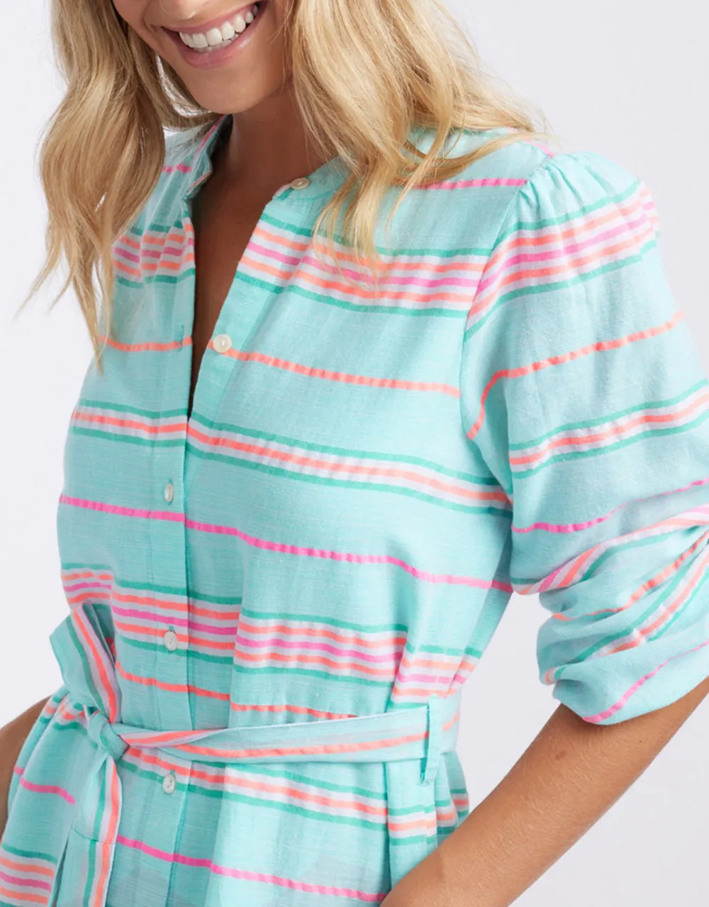 Balmy Nights Dress - Mint/Neon