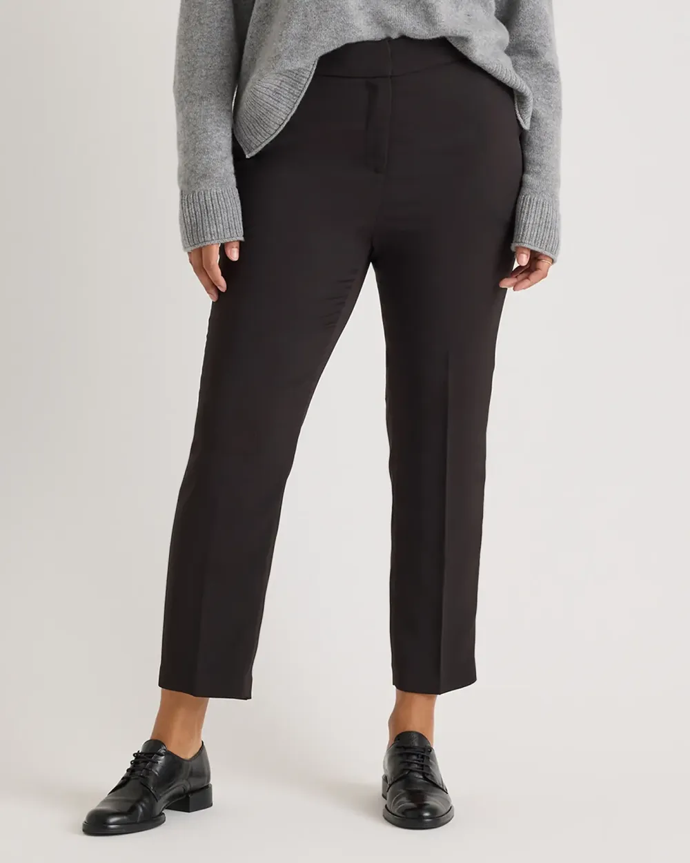 Stretch Crepe Ankle Pants