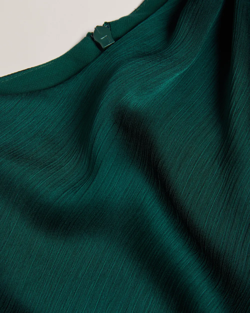 Rimini Draped Neck Detail Midi Dress Dk-Green